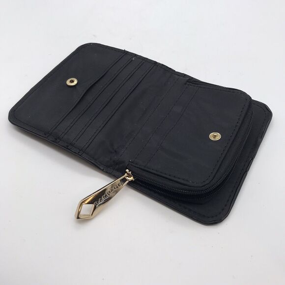 Rampage Woman’s Zip Around Black Logo Coin Purse Snap CC Cash ID Slide Pockets - Picture 5 of 7